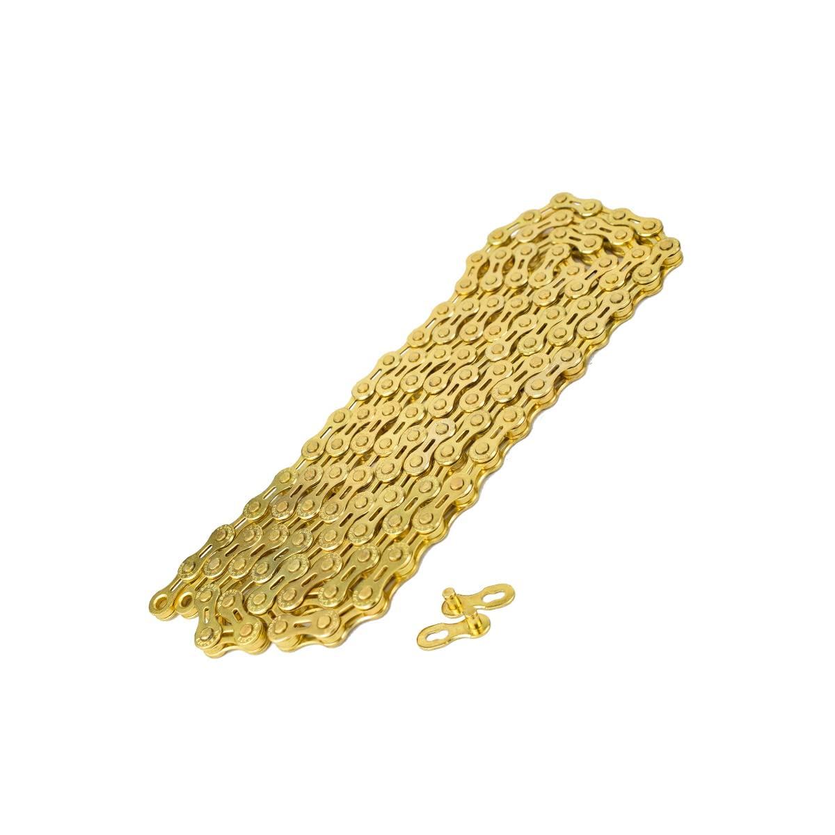 VG SPORTS 6/7/8/9/10/11 Speed Bike Chains,Half Hollow/Full Hollow Lightweight Bicycle Chains for Road Bike/MTB/BMX,Silver/Gold/Titanium/Rainbow 116 Links with Missing Link - Image 3